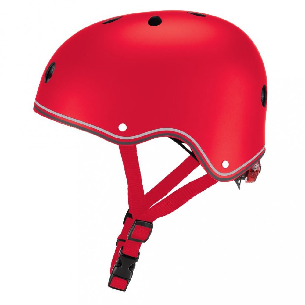 Globber Casca protectie PRIMO cu lumini interior EPS si 11 orificii de ventilatie culoare rosu