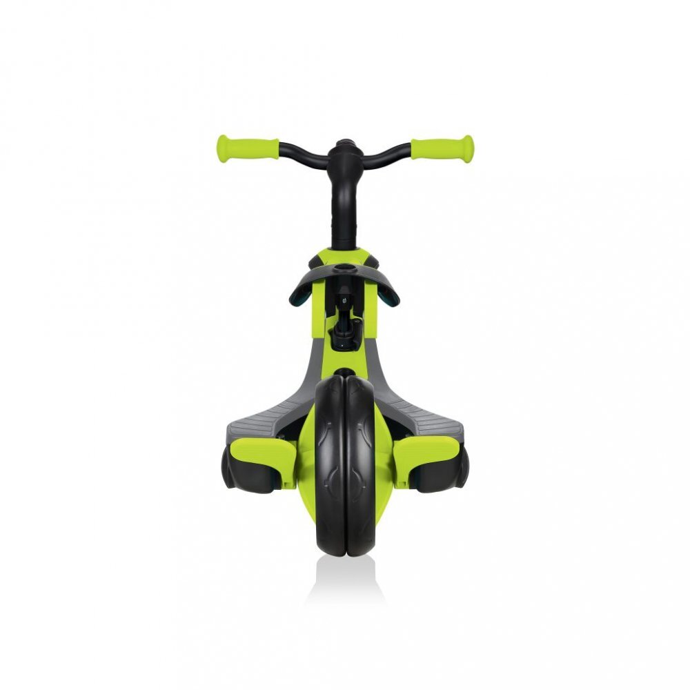Globber Tricicleta pentru copii Explorer 4 in 1 Verde cu control parental de la 10 luni parasolar anti UV ajustabil suport de picioare detasabil scaun ajustabil pe inaltime