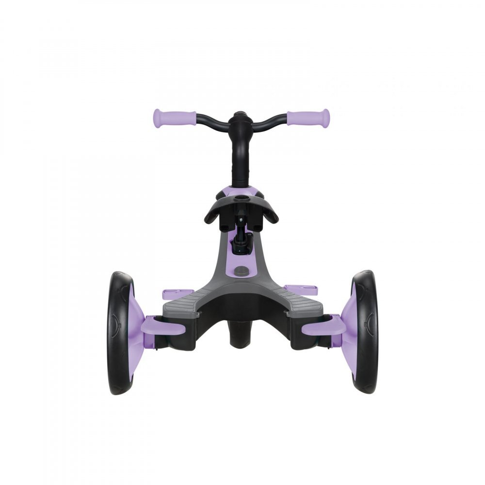 Globber Tricicleta pentru copii Explorer 4 in 1 Violet cu control parental de la 10 luni parasolar anti UV ajustabil suport de picioare detasabil scaun ajustabil pe inaltime