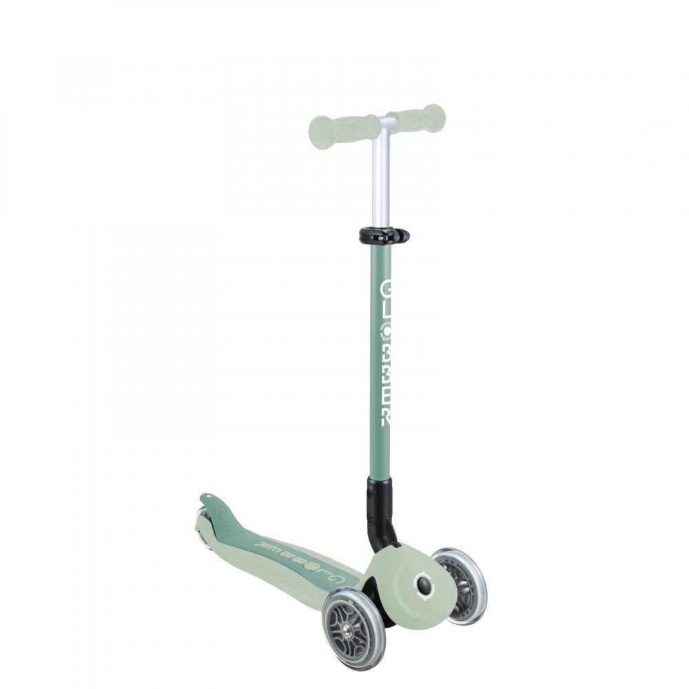 Globber Trotineta 3 in 1 pentru copii Go Up Active Verde Fistic ecologic ghidon si scaun ajustabile rulmenti ABEC 9