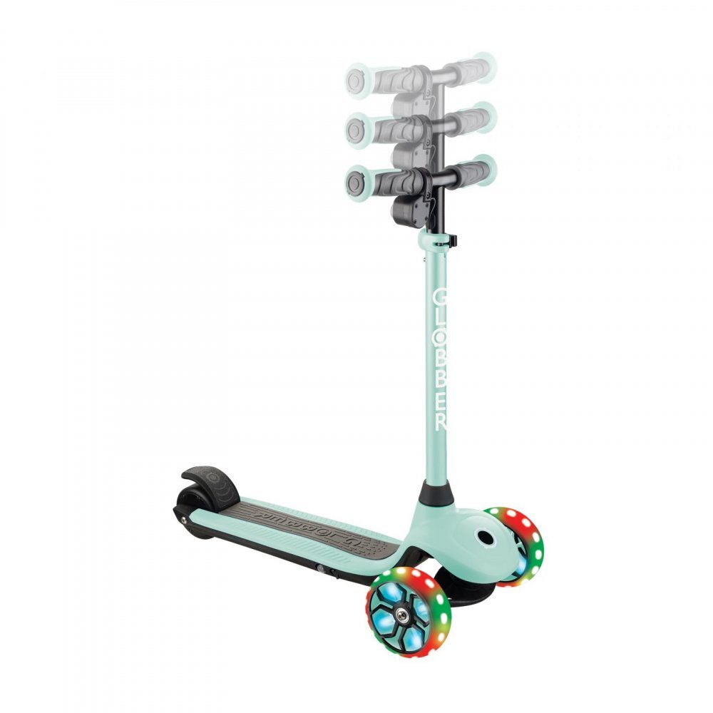 Globber Trotineta electrica E-Motion 4 Verde autonomie 8-10 km ghidon reglabil lumini Led greutate admisa 50 kg