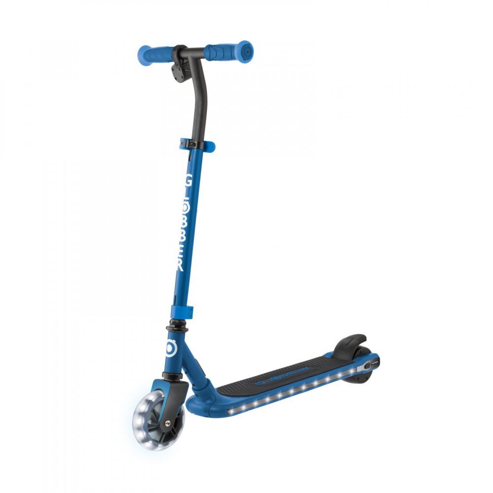 Globber Trotineta electrica E-Motion 6 Albastra autonomie 8-10 km motor 80W ghidon reglabil lumini Led greutate admisa 50 kg