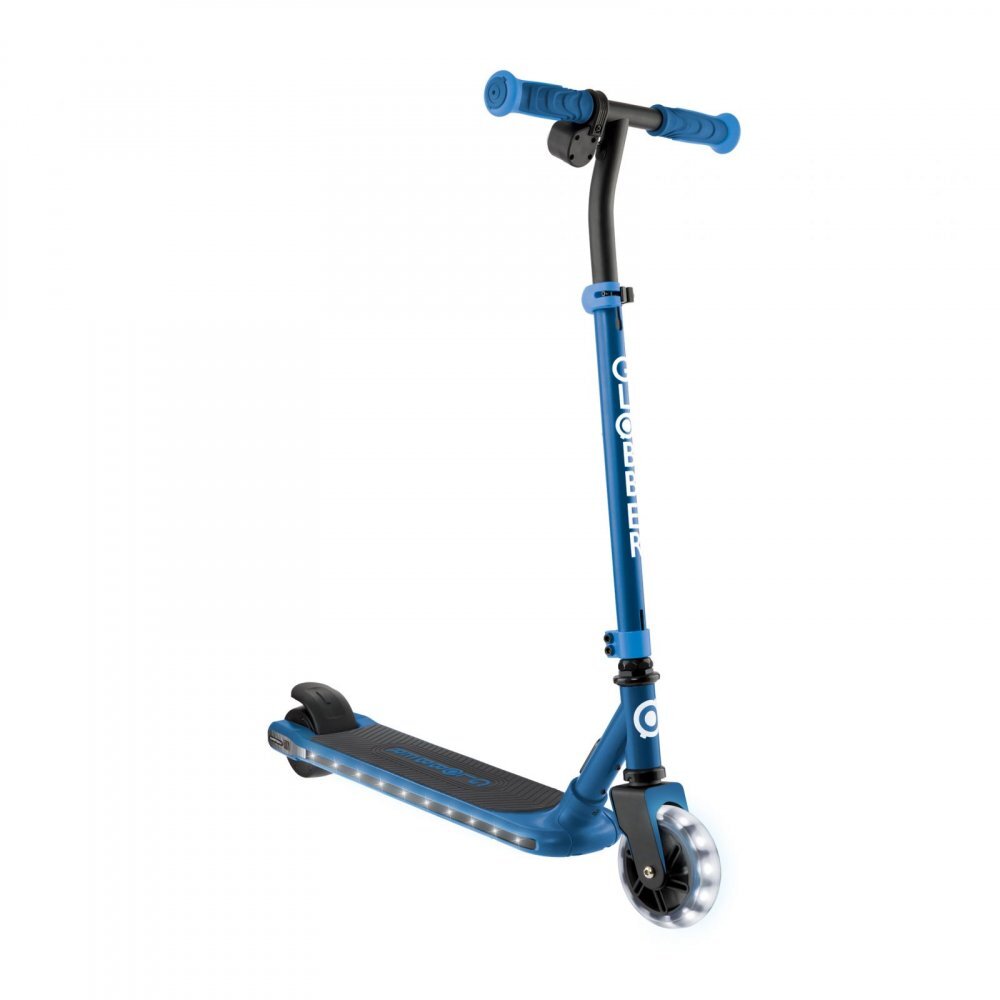 Globber Trotineta electrica E-Motion 6 Albastra autonomie 8-10 km motor 80W ghidon reglabil lumini Led greutate admisa 50 kg