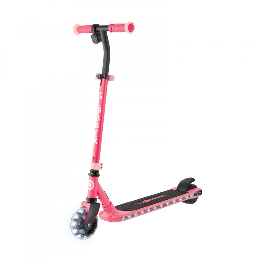 Globber Trotineta electrica E-Motion 6 Roz autonomie 8-10 km motor 80W ghidon reglabil lumini Led greutate admisa 50 kg