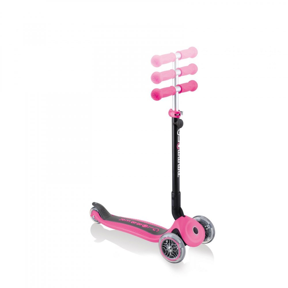 Globber Trotineta evolutiva 4 in 1 pliabila Go-Up Roz cu scaun maner parinte ghidon reglabil greutate admisa 50 kg