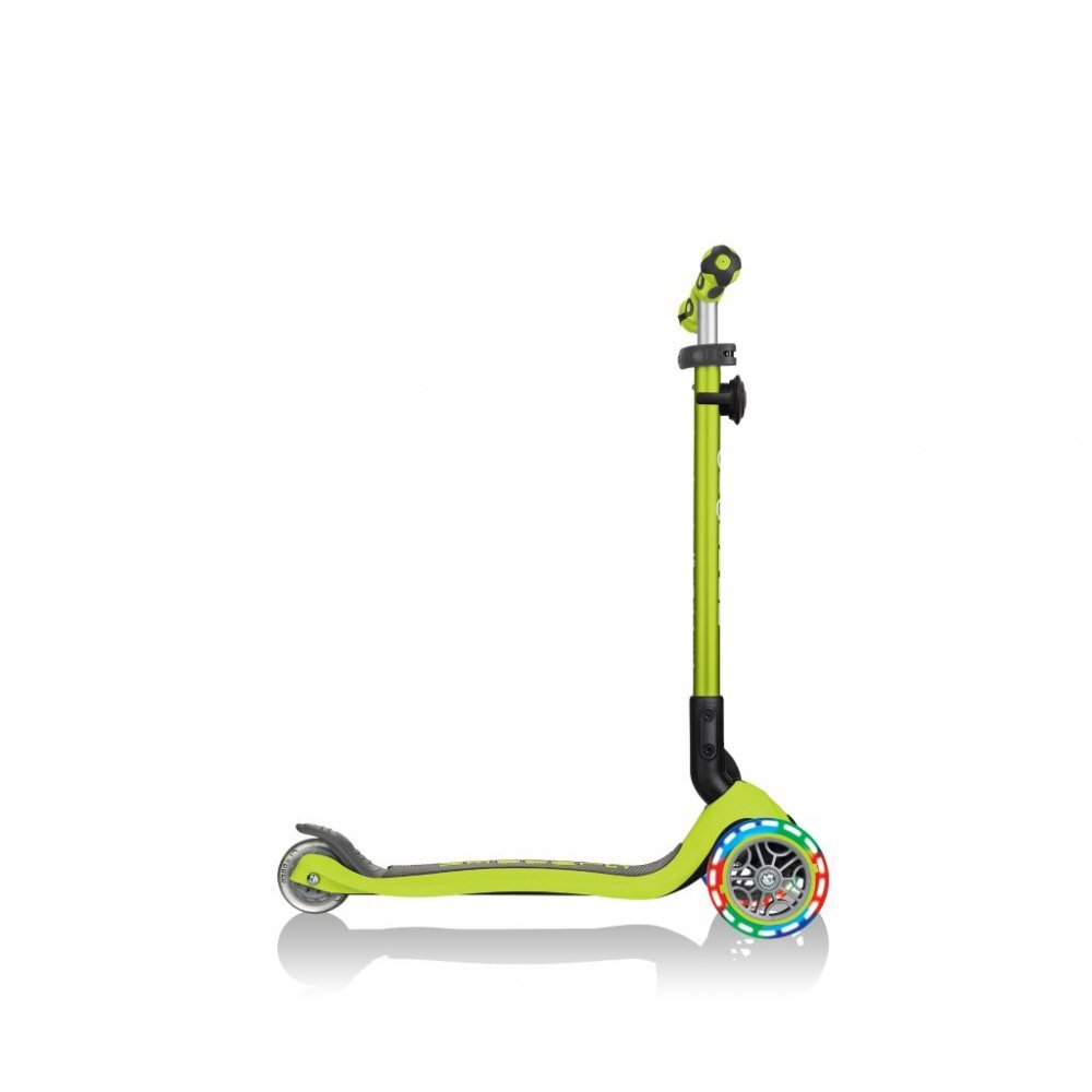 Globber Trotineta evolutiva Go-Up 4 in 1 Deluxe Lights Verde ghidon reglabil scaun maner parinte roti cu Led greutate admisa 50 kg