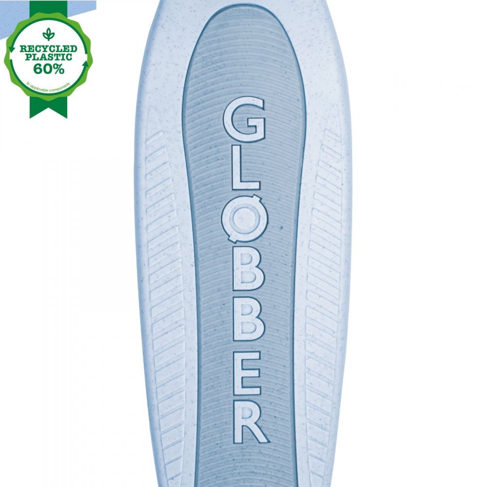 Globber Trotineta Junior ECO Albastru pliabila ghidon din aluminiu reglabil roti cu Led greutate admisa 50 kg