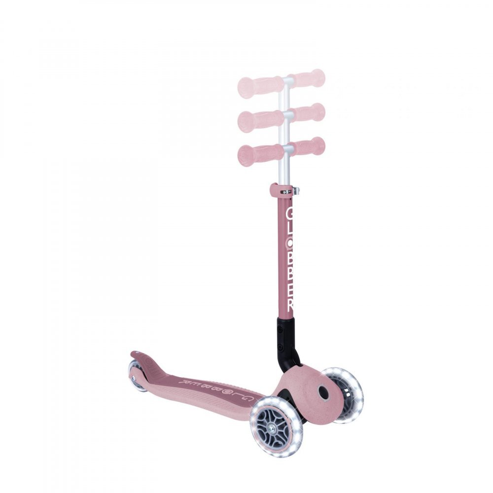 Globber Trotineta Junior ECO Mov Liliac pliabila ghidon din aluminiu reglabil roti cu Led greutate admisa 50 kg