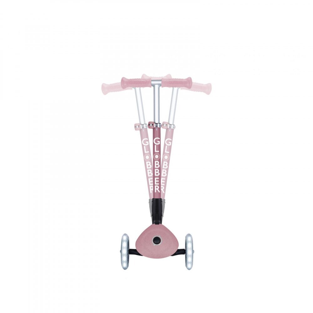 Globber Trotineta Junior ECO Mov Liliac pliabila ghidon din aluminiu reglabil roti cu Led greutate admisa 50 kg
