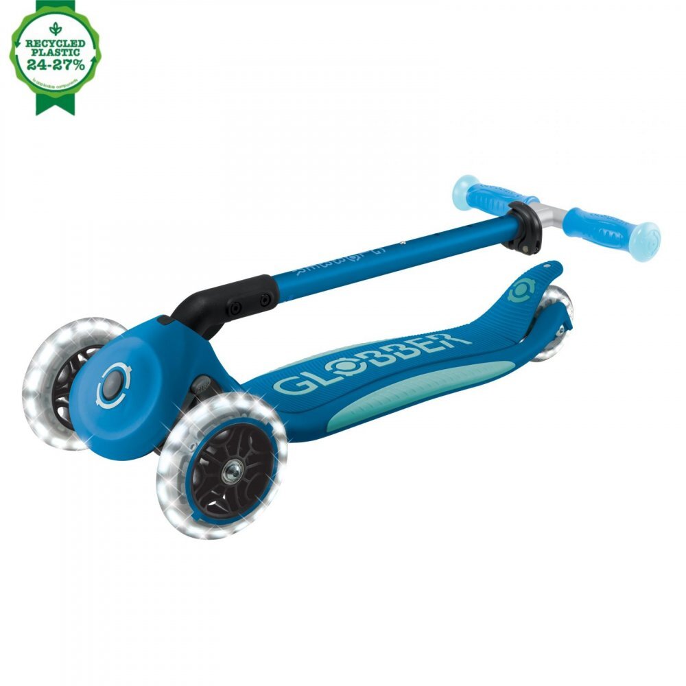 Globber Trotineta pentru copii Elite Glow Albastru ghidon ajustabil 4 nivele pliabila rulmenti ABEC 9