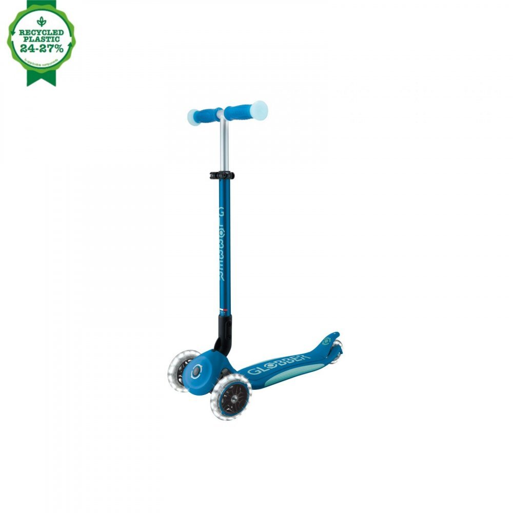 Globber Trotineta pentru copii Elite Glow Albastru ghidon ajustabil 4 nivele pliabila rulmenti ABEC 9