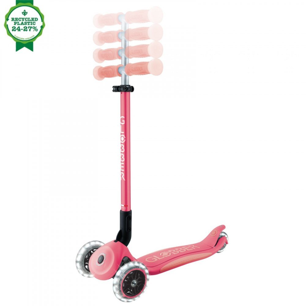 Globber Trotineta pentru copii Elite Glow Roz ghidon ajustabil 4 nivele pliabila rulmenti ABEC 9