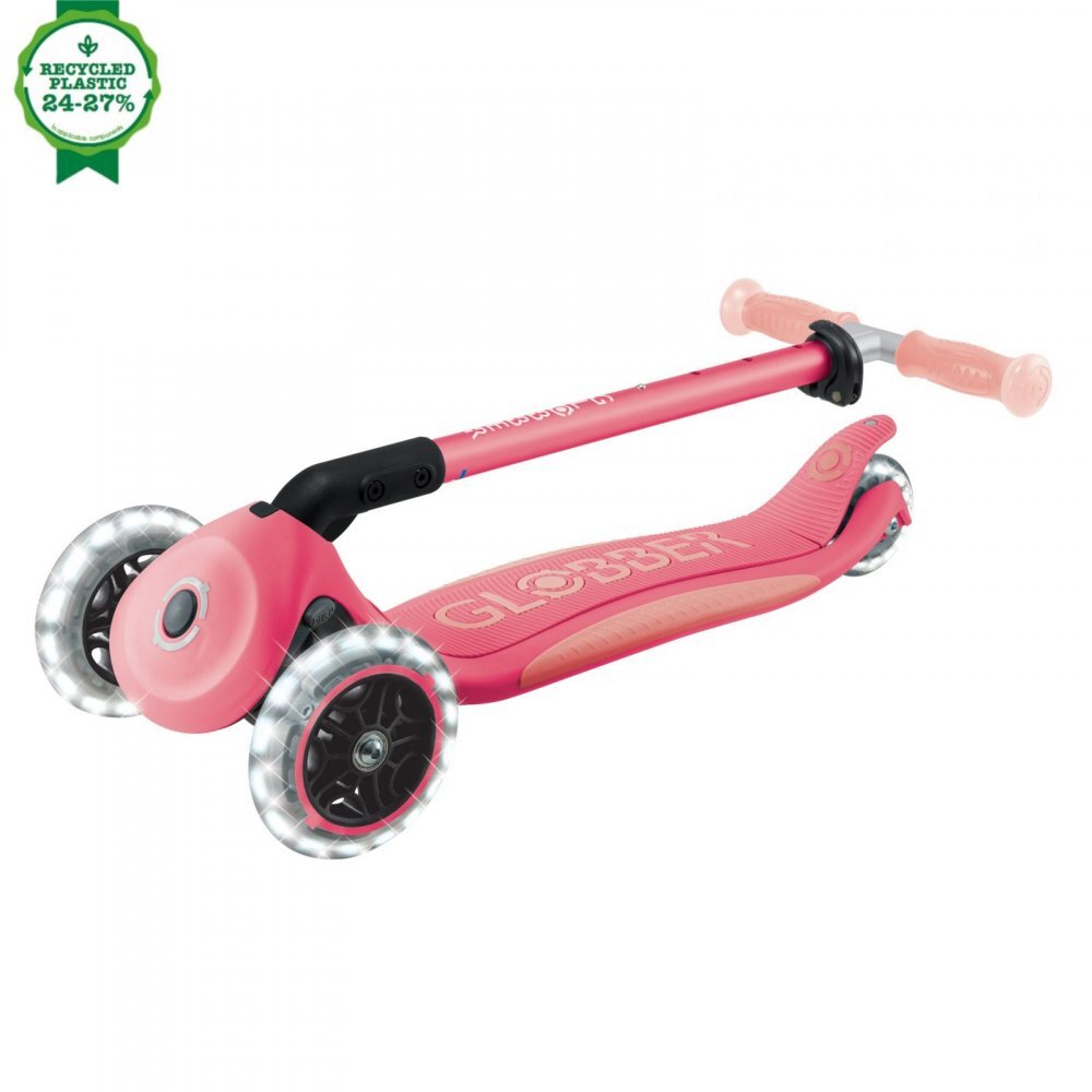 Globber Trotineta pentru copii Elite Glow Roz ghidon ajustabil 4 nivele pliabila rulmenti ABEC 9