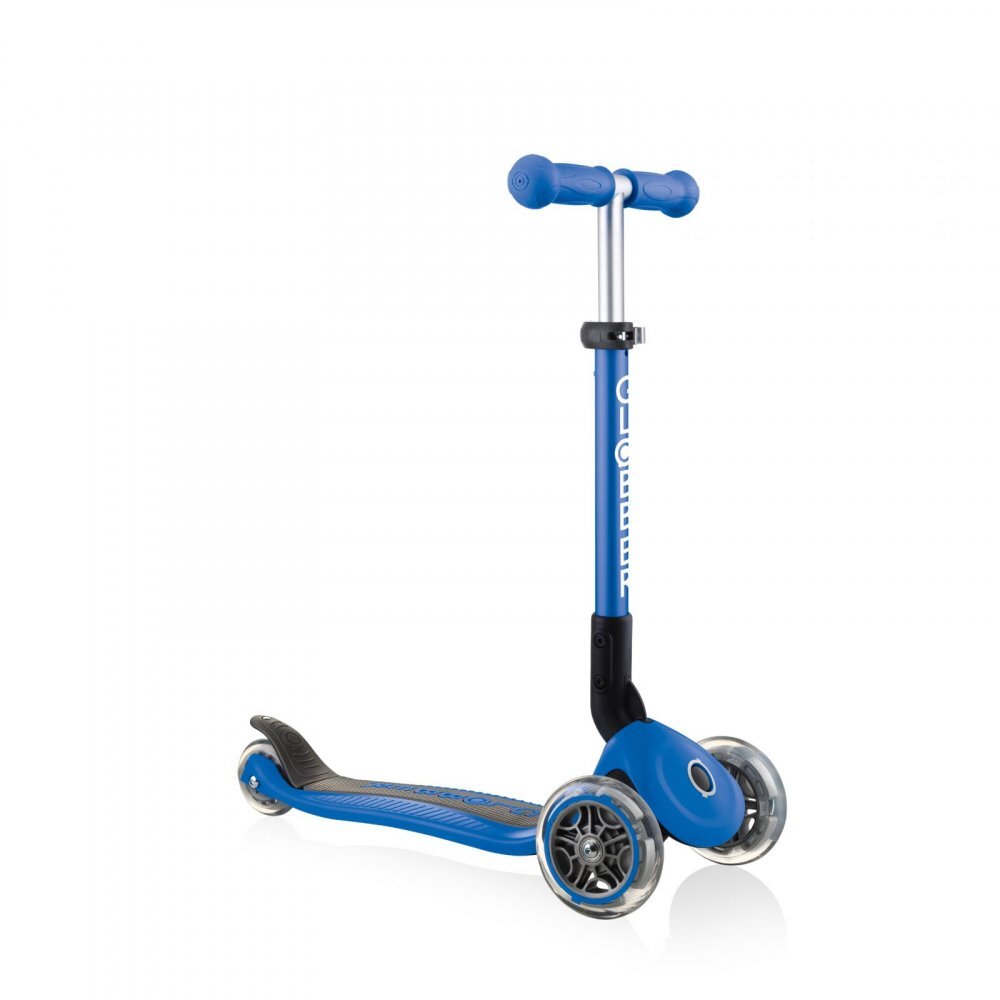 Globber Trotineta pentru copii Junior Albastru pliabila platforma antiderapanta ghidon din aluminiu reglabil greutate admisa 50 kg