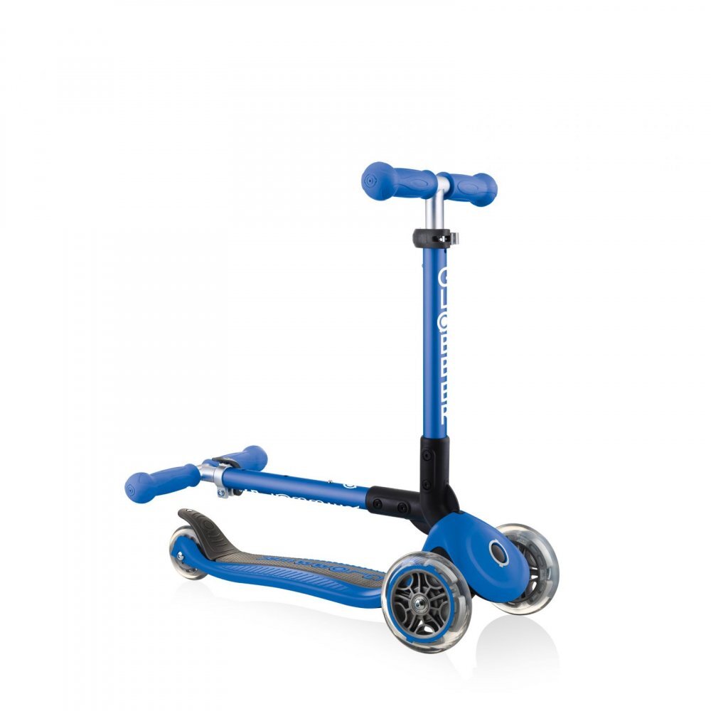 Globber Trotineta pentru copii Junior Albastru pliabila platforma antiderapanta ghidon din aluminiu reglabil greutate admisa 50 kg