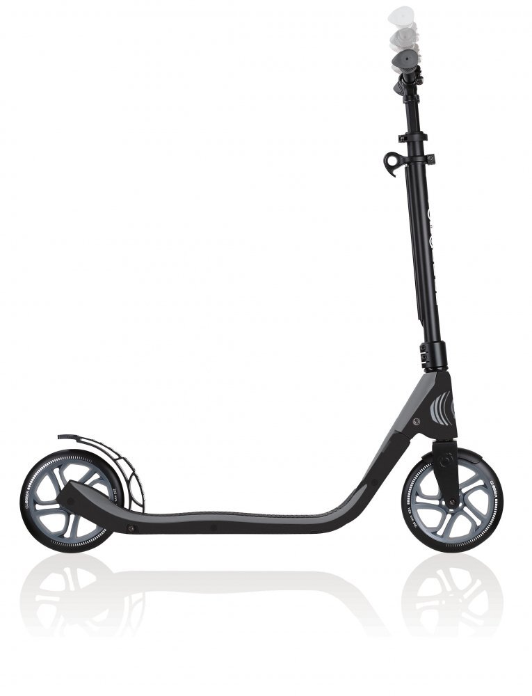 Globber Trotineta pliabila adult One NL 205 negru cadru din aluminiu ghidon reglabil platforma antiderapanta greutate admisa 100 kg