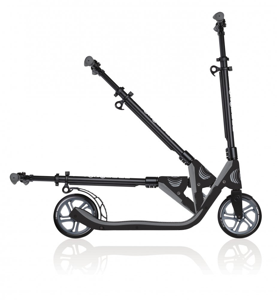 Globber Trotineta pliabila adult One NL 205 negru cadru din aluminiu ghidon reglabil platforma antiderapanta greutate admisa 100 kg