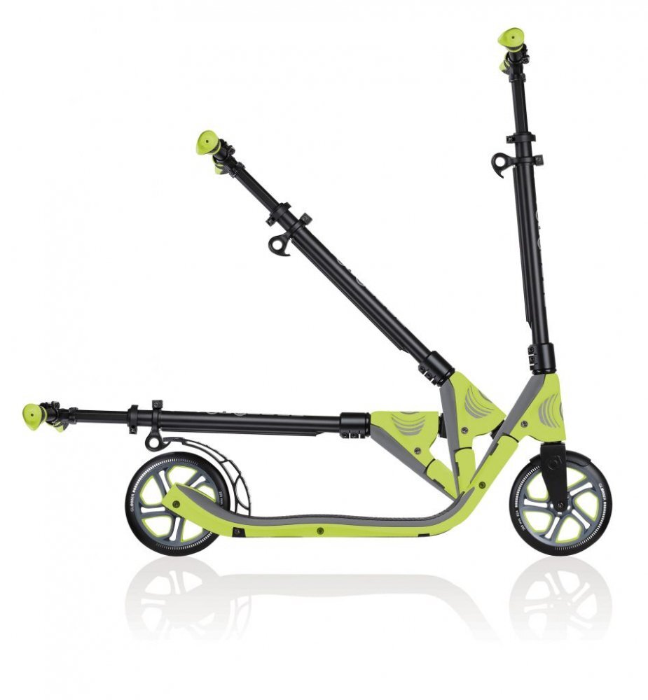 Globber Trotineta pliabila adult One NL 205 verde cadru din aluminiu ghidon reglabil platforma antiderapanta greutate admisa 100 kg