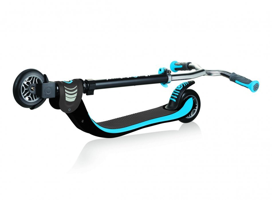 Globber Trotineta pliabila Flow 125 Albastra ghidon reglabil platforma antiderapanta greutate admisa 100 kg