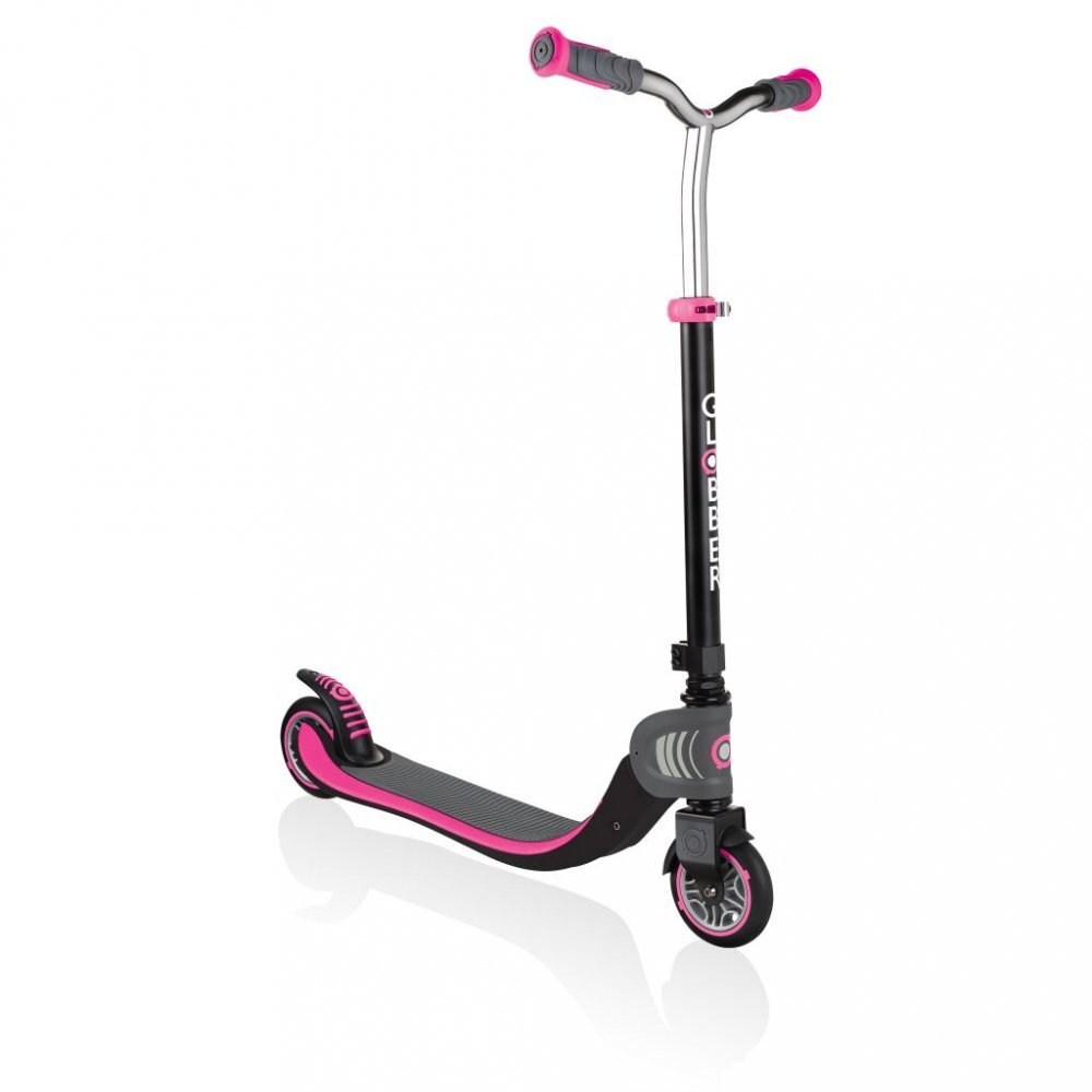 Globber Trotineta pliabila Flow 125 Roz ghidon reglabil platforma antiderapanta greutate admisa 100 kg