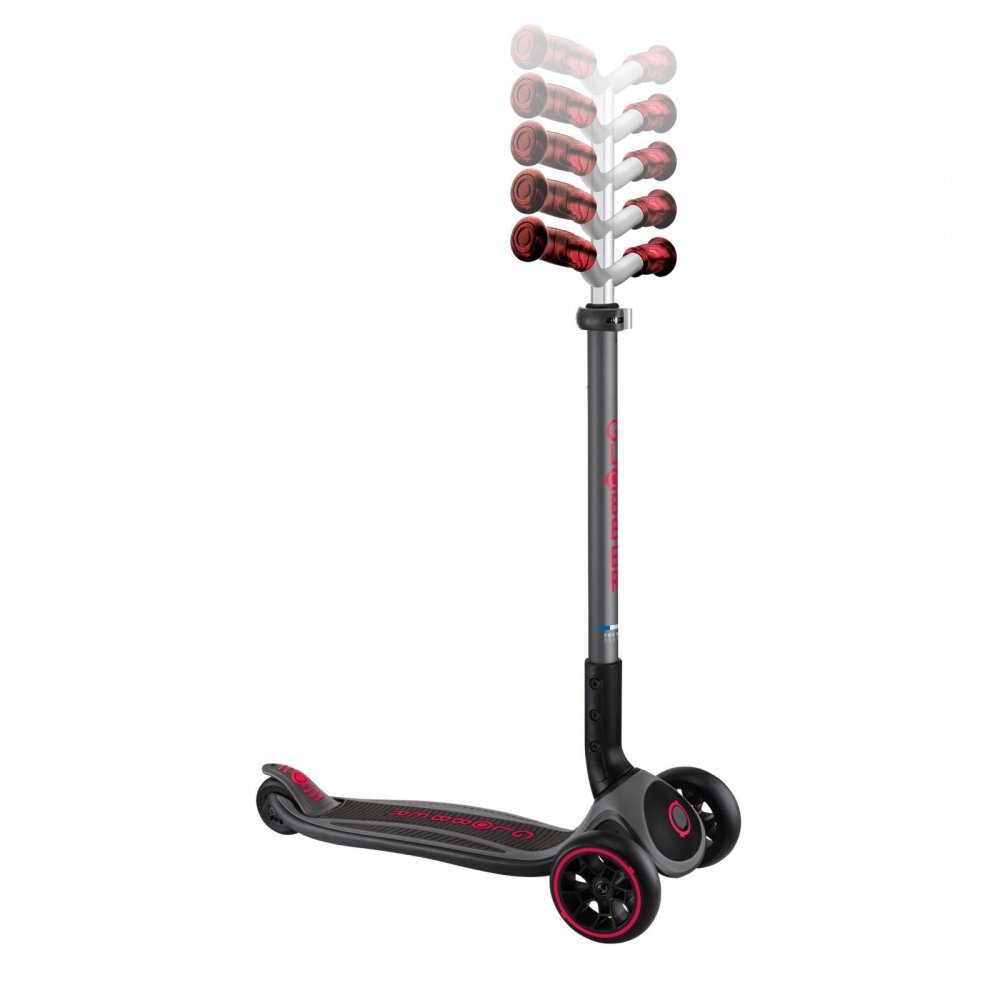 Globber Trotineta pliabila Master Prime rosu ghidon reglabil platforma antialunecare greutate admisa 50 kg