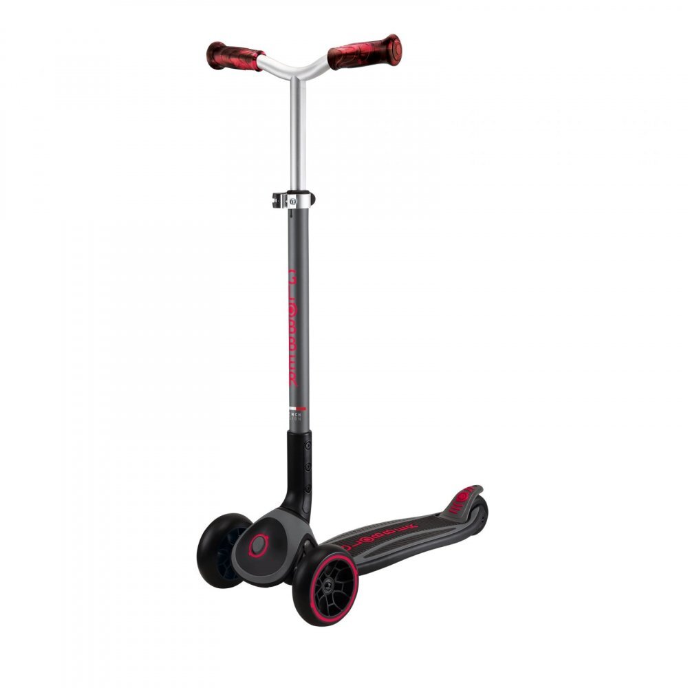 Globber Trotineta pliabila Master Prime rosu ghidon reglabil platforma antialunecare greutate admisa 50 kg