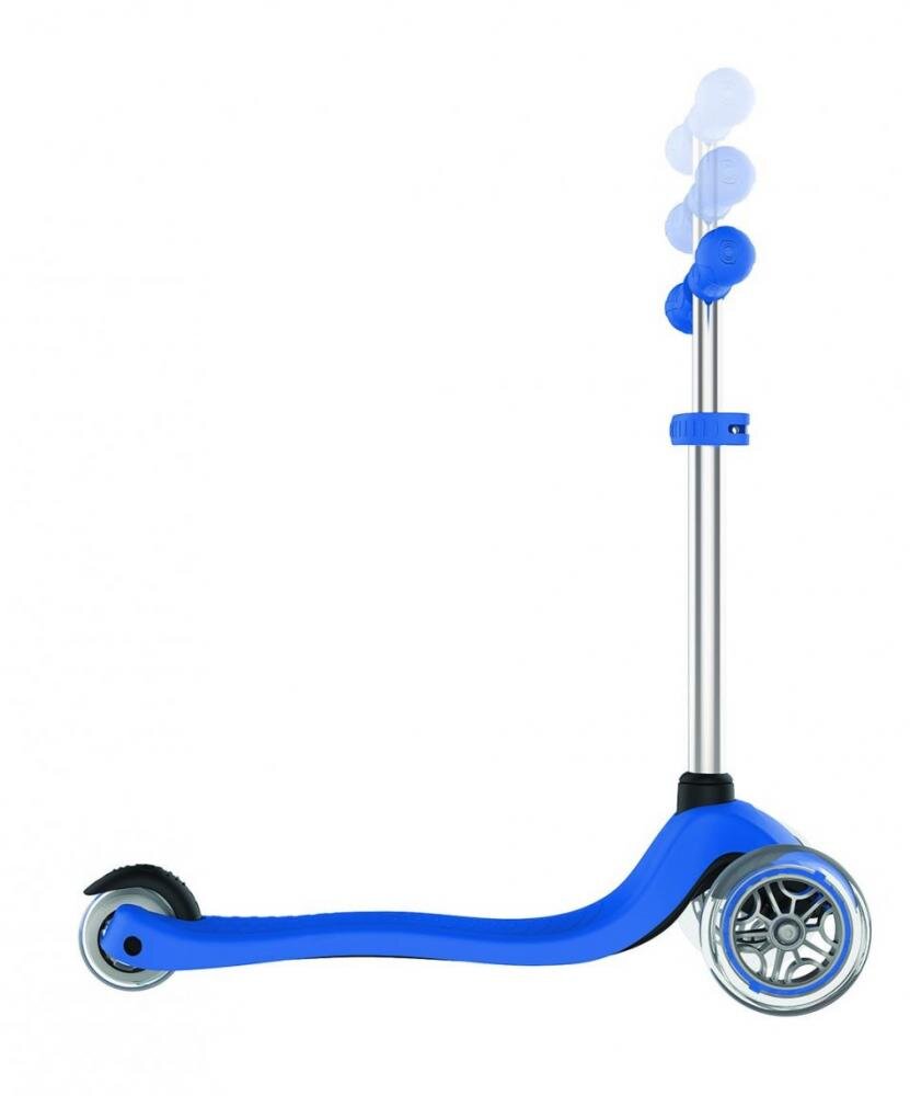Globber Trotineta Primo Albastra ghidon reglabil platforma antiderapanta greutate suportata 50 kg varsta 3 ani+