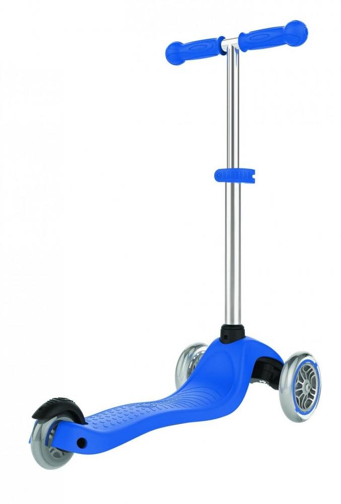 Globber Trotineta Primo Albastra ghidon reglabil platforma antiderapanta greutate suportata 50 kg varsta 3 ani+