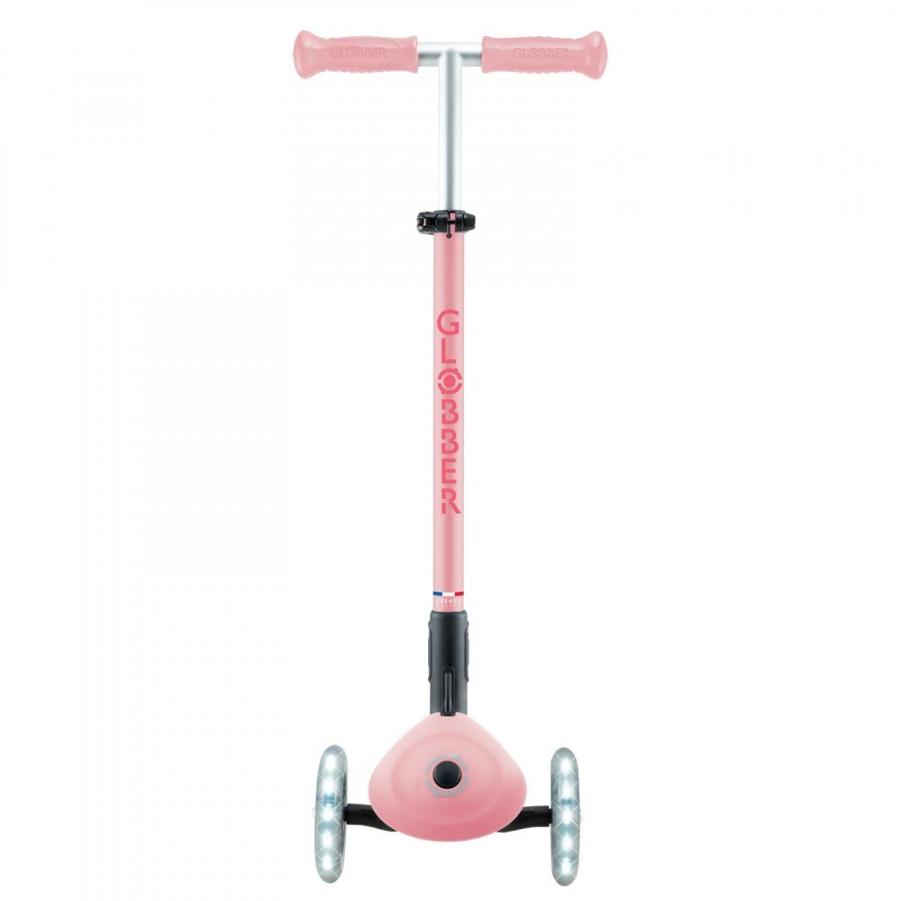 Globber Trotineta Primo roz pastel cu lumini pliabila greutate admisa 50 kg