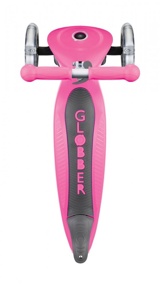Globber Trotineta Primo roz pliabila ghidon reglabil platforma antiderapanta greutate suportata 50 kg varsta 3 ani+