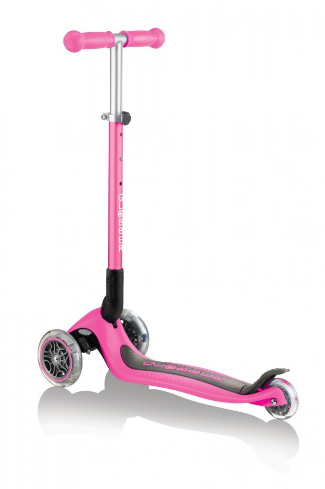 Globber Trotineta Primo roz pliabila ghidon reglabil platforma antiderapanta greutate suportata 50 kg varsta 3 ani+