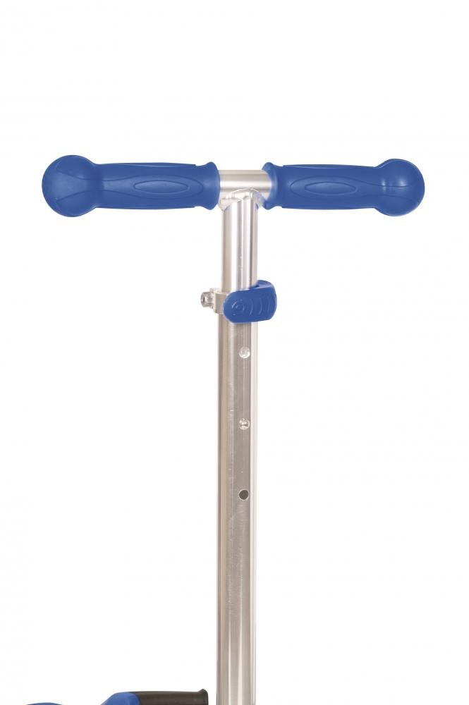 Globber Trotineta Primo V2 Lights albastra cu 3 roti LED ghidon reglabil platforma antiderapanta greutate admisa 50 kg