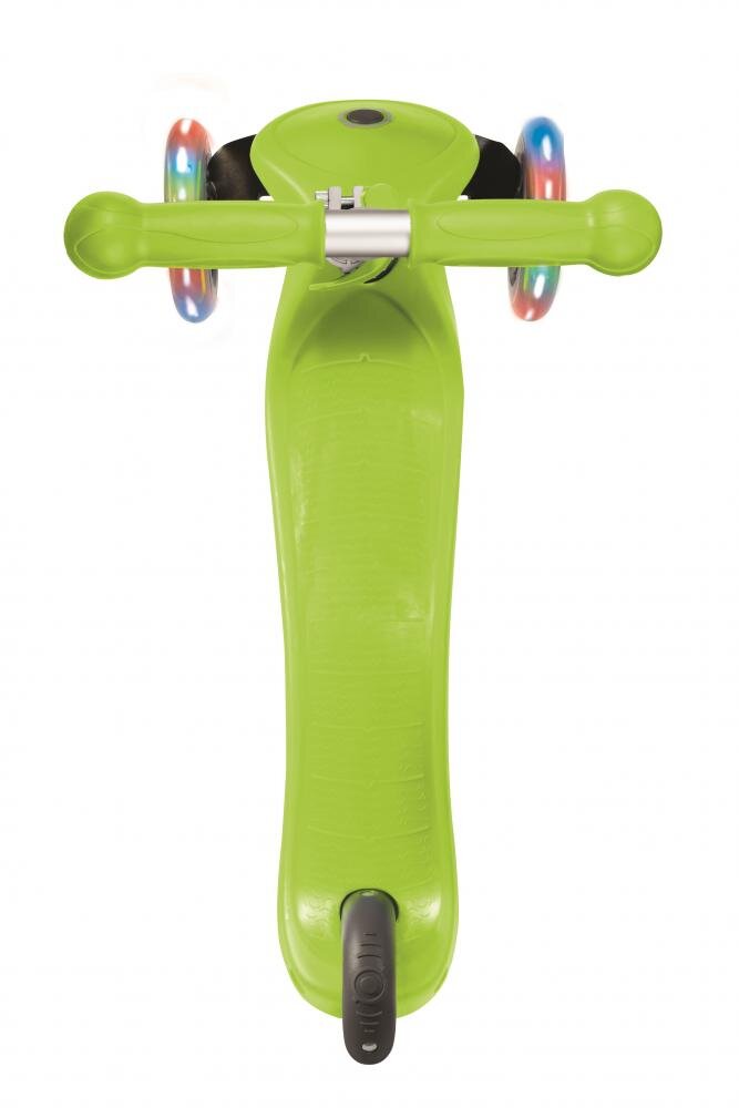 Globber Trotineta Primo V2 Lights verde cu 3 roti LED ghidon reglabil platforma antiderapanta greutate admisa 50 kg
