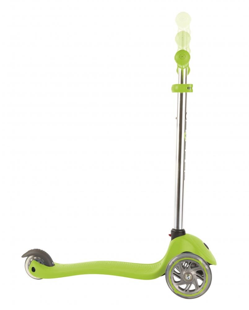 Globber Trotineta Primo V2 Lights verde cu 3 roti LED ghidon reglabil platforma antiderapanta greutate admisa 50 kg