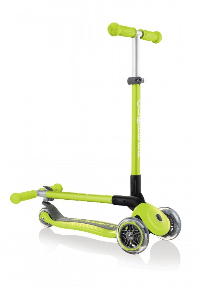 Globber Trotineta Primo verde pliabila ghidon reglabil platforma antiderapanta greutate suportata 50 kg varsta 3 ani+