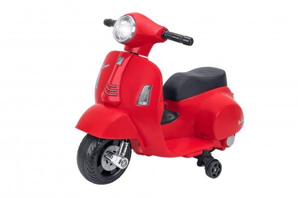 Globo Scooter electric pentru copii Vespa GTS 35W Super Sport Red acumulator 6V
