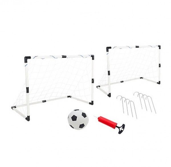 Globo Set 2 porti de fotbal din plastic pentru copii WToy cu minge si pompa inclusa