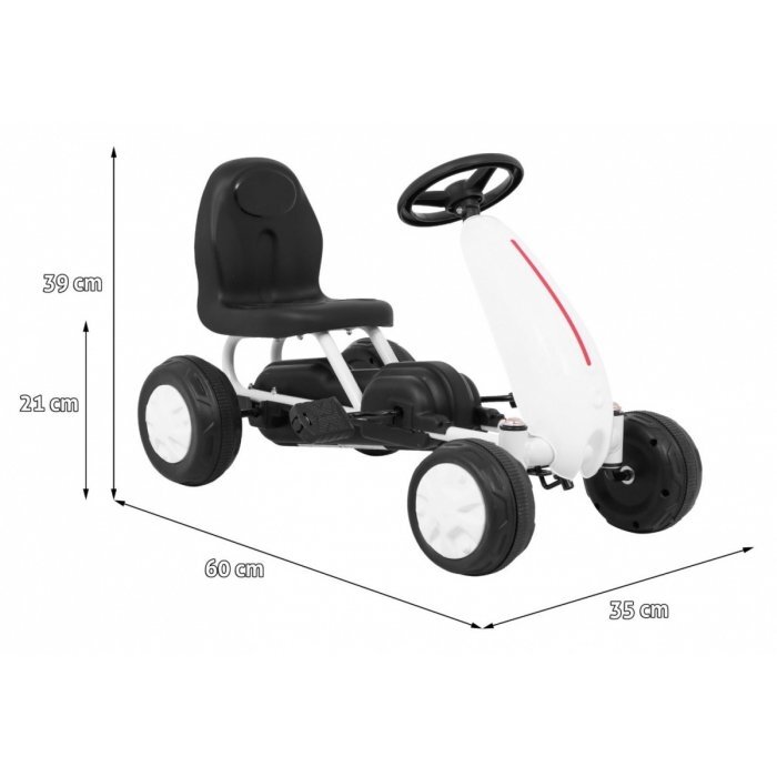 Gokart Kart cu pedale alb