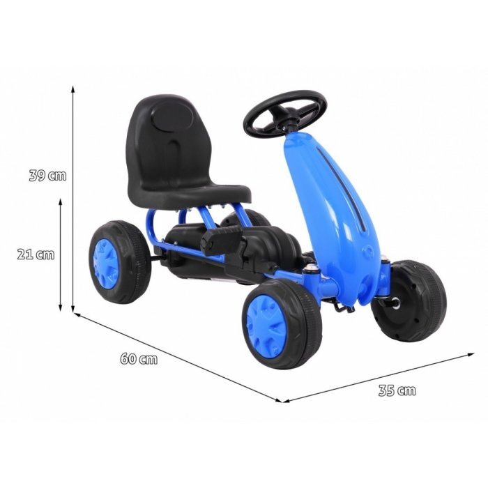 Gokart Kart cu pedale albastru