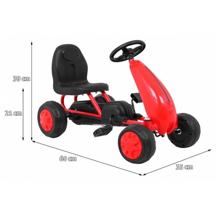 Gokart Kart cu pedale rosu