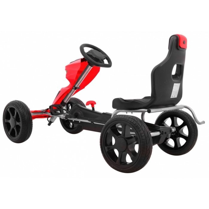 Gokart Kart cu pedale si roti Eva 3 ani+ Grand Ride rosu