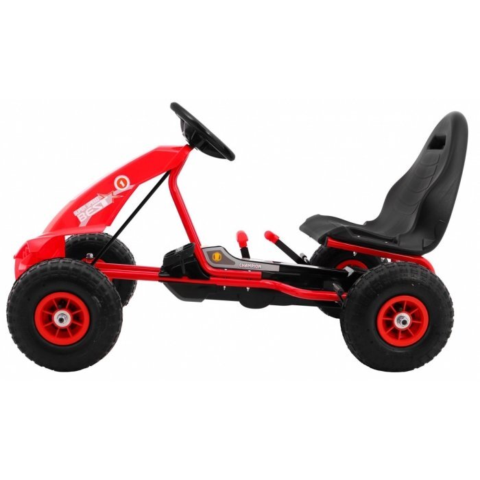 Gokart Kart cu pedale si roti gonflabile 3 ani+ Champion rosu