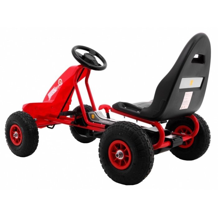 Gokart Kart cu pedale si roti gonflabile 3 ani+ Champion rosu