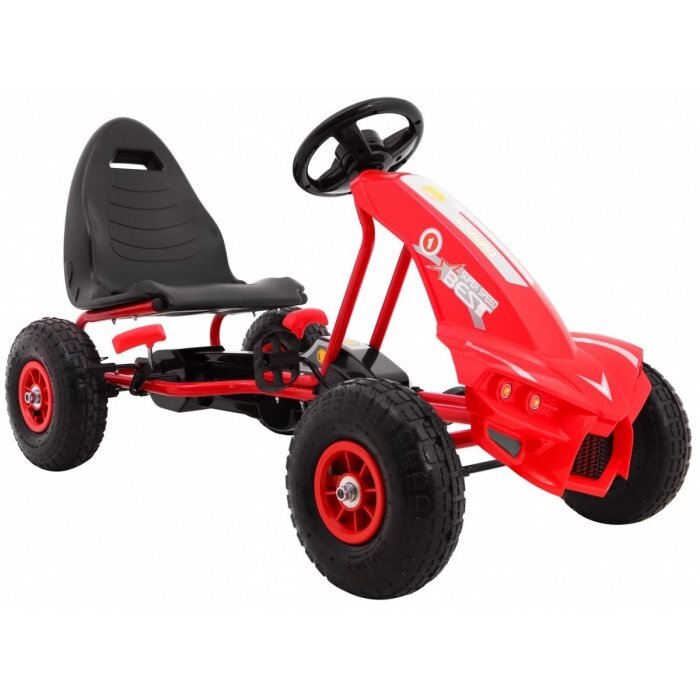 Gokart Kart cu pedale si roti gonflabile 3 ani+ Champion rosu