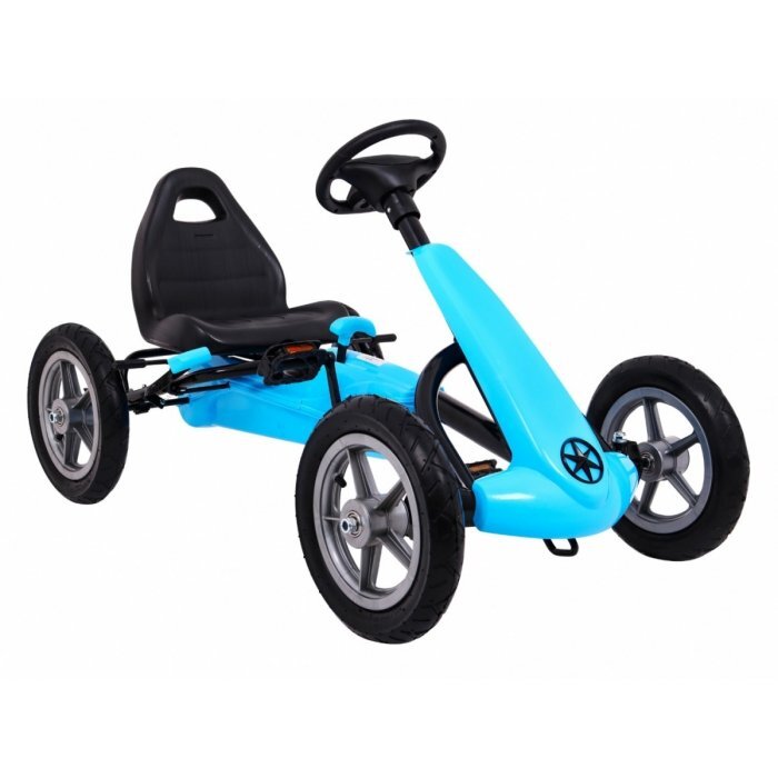 Gokart Kart cu pedale si roti gonflabile 3 ani+ Star albastru