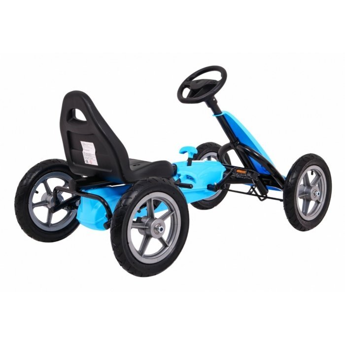 Gokart Kart cu pedale si roti gonflabile 3 ani+ Star albastru