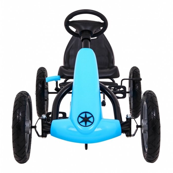 Gokart Kart cu pedale si roti gonflabile 3 ani+ Star albastru
