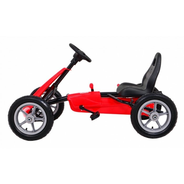 Gokart Kart cu pedale si roti gonflabile 3 ani+ Star rosu