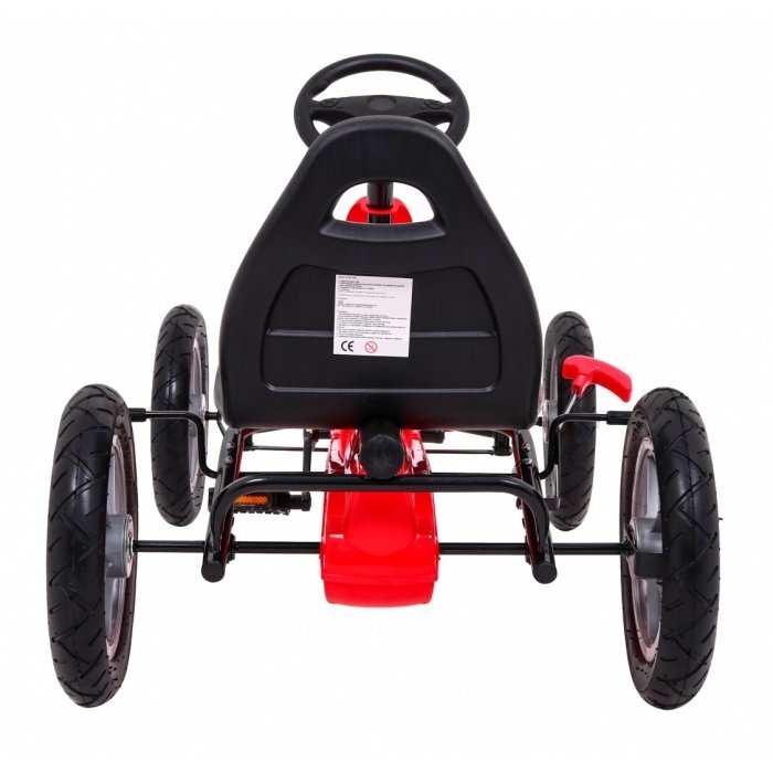 Gokart Kart cu pedale si roti gonflabile 3 ani+ Star rosu