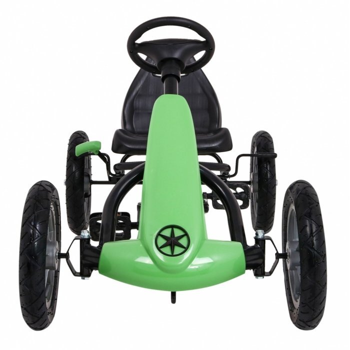 Gokart Kart cu pedale si roti gonflabile 3 ani+ Star verde